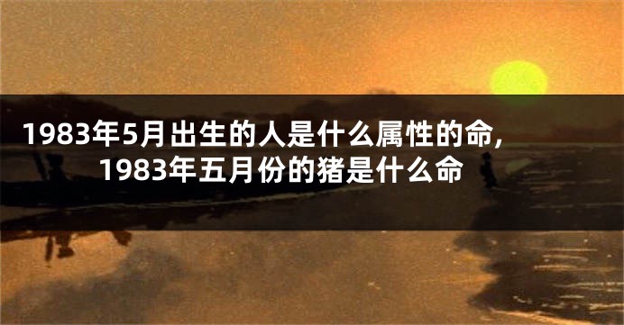 1983年5月出生的人是什么属性的命,1983年五月份的猪是什么命