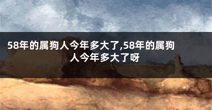 58年的属狗人今年多大了,58年的属狗人今年多大了呀