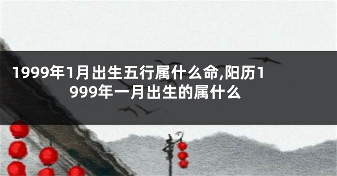 1999年1月出生五行属什么命,阳历1999年一月出生的属什么