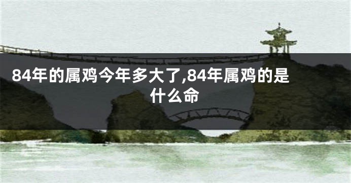 84年的属鸡今年多大了,84年属鸡的是什么命