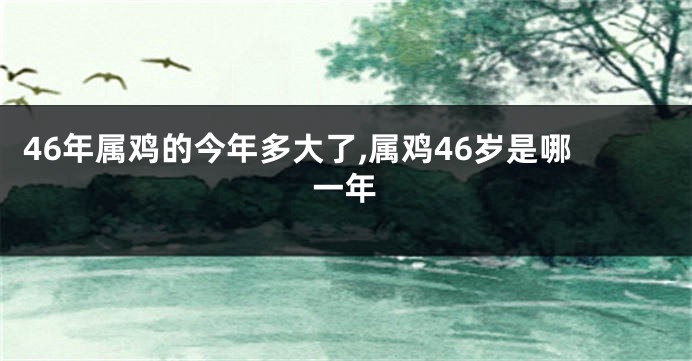 46年属鸡的今年多大了,属鸡46岁是哪一年