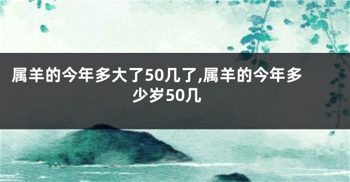 属羊的今年多大了50几了,属羊的今年多少岁50几